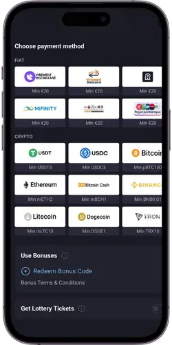 Cash of Gods deposit