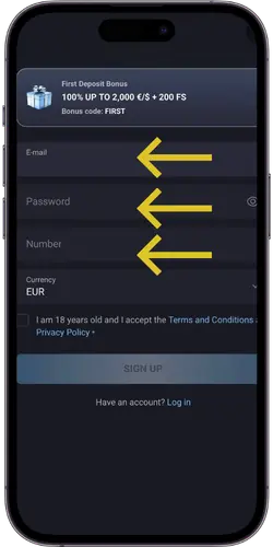 Cash of Gods sign up